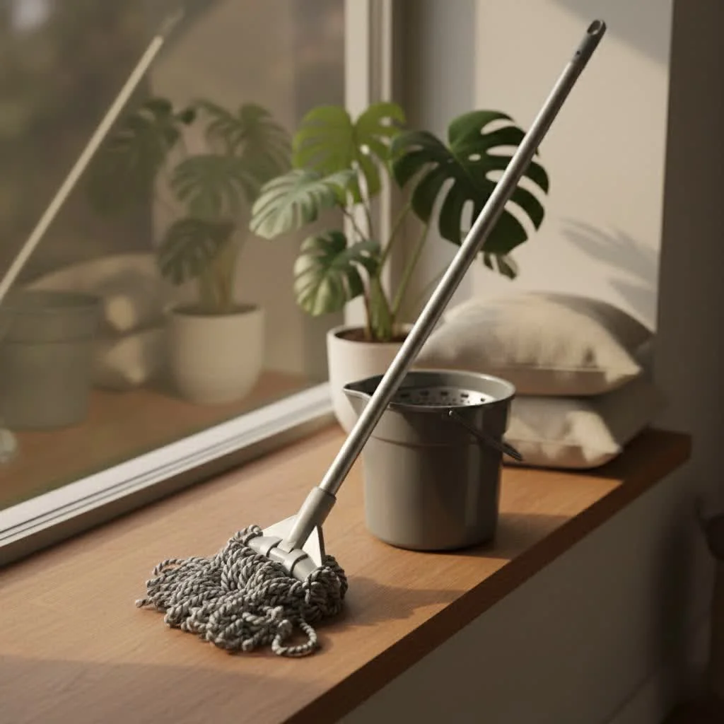 O-Cedar RinseClean Spin Mop in action